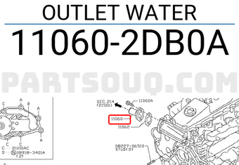 Nissan 110602DB0A OUTLET WATER