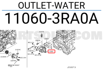 Nissan 110603RA0A OUTLET-WATER