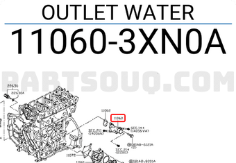 Nissan 110603XN0A OUTLET WATER