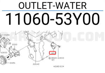 Nissan 1106053Y00 OUTLET-WATER
