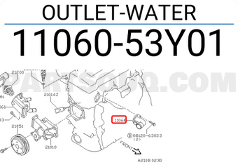 Nissan 1106053Y01 OUTLET-WATER
