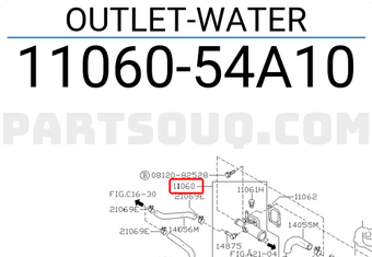 Nissan 1106054A10 OUTLET-WATER
