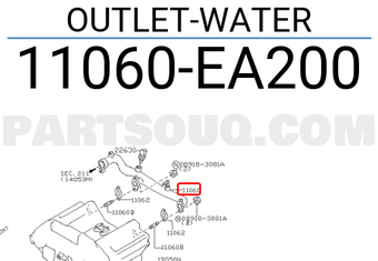 Nissan 11060EA200 OUTLET-WATER