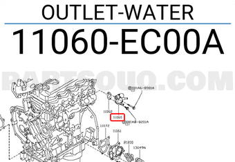 Nissan 11060EC00A OUTLET-WATER