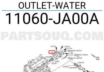 Nissan 11060JA00A OUTLET-WATER