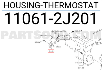 Nissan 110612J201 HOUSING-THERMOSTAT