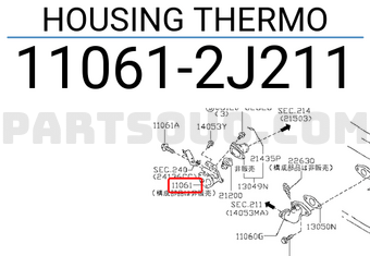 Nissan 110612J211 HOUSING THERMO