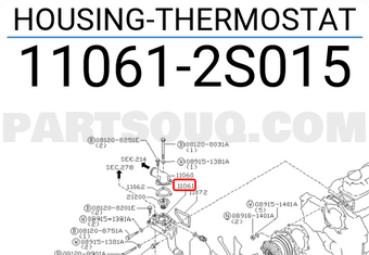 Nissan 110612S015 HOUSING-THERMOSTAT