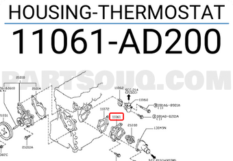 Nissan 11061AD200 HOUSING-THERMOSTAT