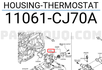 Nissan 11061CJ70A HOUSING-THERMOSTAT