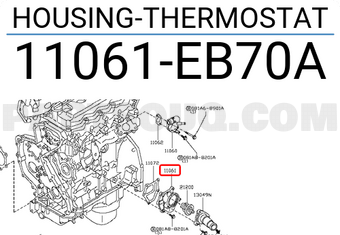 Nissan 11061EB70A HOUSING-THERMOSTAT
