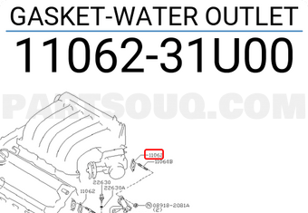 Nissan 1106231U00 GASKET-WATER OUTLET
