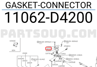 Nissan 11062D4200 GASKET-CONNECTOR