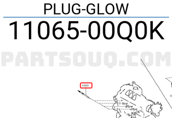 Nissan 1106500Q0K PLUG-GLOW