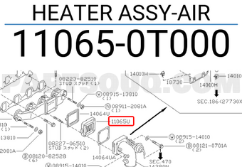 Nissan 110650T000 HEATER ASSY-AIR