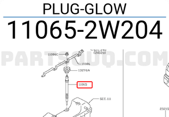 Nissan 110652W204 PLUG-GLOW