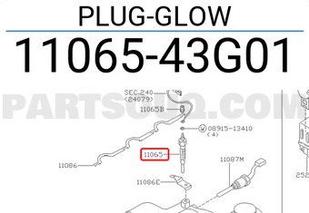 Nissan 1106543G01 PLUG-GLOW
