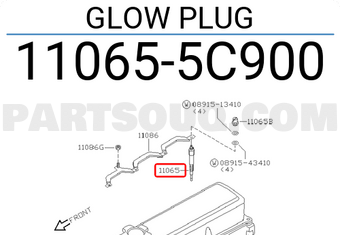 Nissan 110655C900 GLOW PLUG