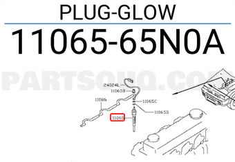 Nissan 1106565N0A PLUG-GLOW