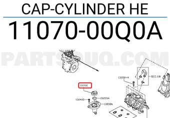 Nissan 1107000Q0A CAP-CYLINDER HE