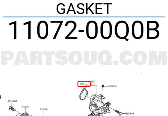 Nissan 1107200Q0B GASKET