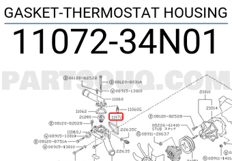 Nissan 1107234N01 GASKET-THERMOSTAT HOUSING