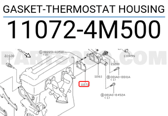 Nissan 110724M500 GASKET-THERMOSTAT HOUSING