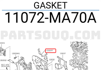Nissan 11072MA70A GASKET