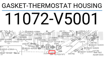 Nissan 11072V5001 GASKET-THERMOSTAT HOUSING