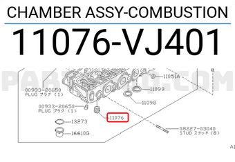 Nissan 11076VJ401 CHAMBER ASSY-COMBUSTION