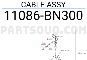 Nissan 11086BN300 CABLE ASSY