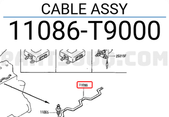 Nissan 11086T9000 CABLE ASSY