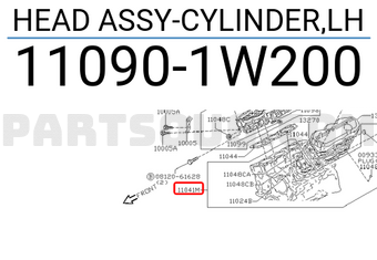 Nissan 110901W200 HEAD ASSY-CYLINDER,LH