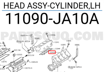 Nissan 11090JA10A HEAD ASSY-CYLINDER,LH