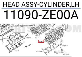 Nissan 11090ZE00A HEAD ASSY-CYLINDER,LH