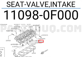 Nissan 110980F000 SEAT-VALVE,INTAKE