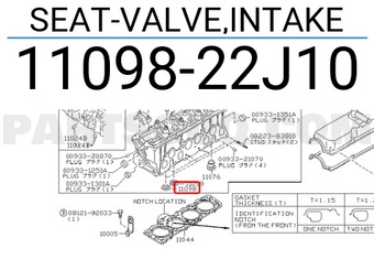 Nissan 1109822J10 SEAT-VALVE,INTAKE