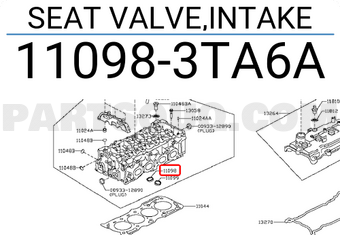 Nissan 110983TA6A SEAT VALVE,INTAKE