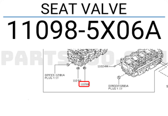 Nissan 110985X06A SEAT VALVE