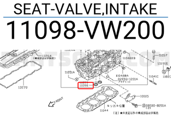 Nissan 11098VW200 SEAT-VALVE,INTAKE