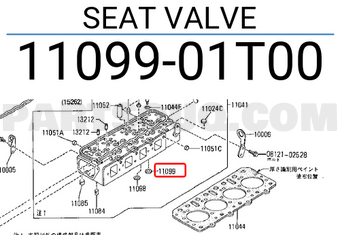 Nissan 1109901T00 SEAT VALVE