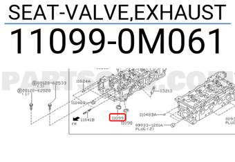 Nissan 110990M061 SEAT-VALVE,EXHAUST