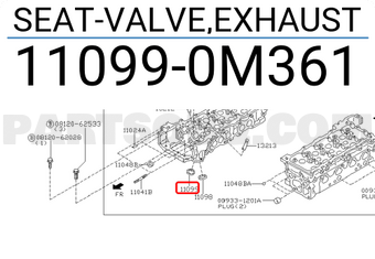 Nissan 110990M361 SEAT-VALVE,EXHAUST
