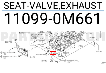 Nissan 110990M661 SEAT-VALVE,EXHAUST