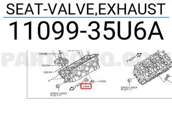 Nissan 1109935U6A SEAT-VALVE,EXHAUST