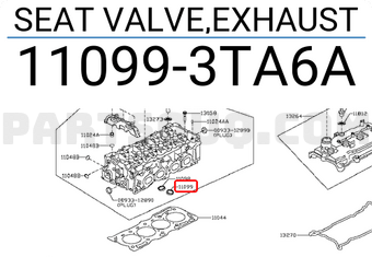 Nissan 110993TA6A SEAT VALVE,EXHAUST