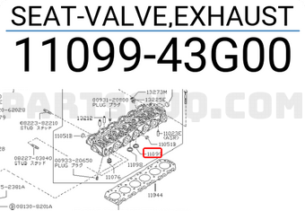 Nissan 1109943G00 SEAT-VALVE,EXHAUST