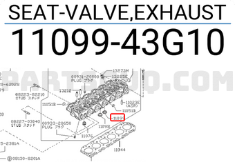 Nissan 1109943G10 SEAT-VALVE,EXHAUST