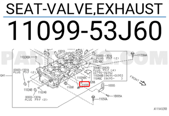 Nissan 1109953J60 SEAT-VALVE,EXHAUST