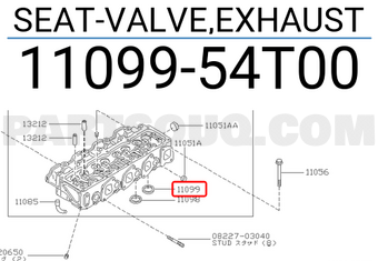 Nissan 1109954T00 SEAT-VALVE,EXHAUST